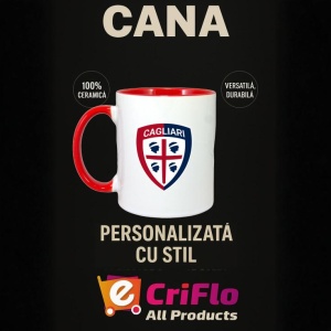 Cana Cagliari Calcio Italia , cu logoul stema echipei, Cadoul Perfect - Img 45