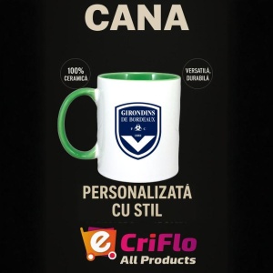 Cana Girondins de Bordeaux Franta , cu logoul stema echipei, Cadoul Perfect - Img 20