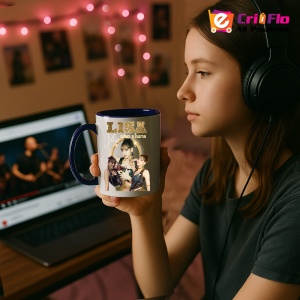 Cana K-POP cu formatia trupa KPOP LISA GOLD 710 - Img 25