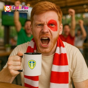 Cana Leeds United F.C .Anglia , cu logoul stema echipei, Cadoul Perfect - Img 37