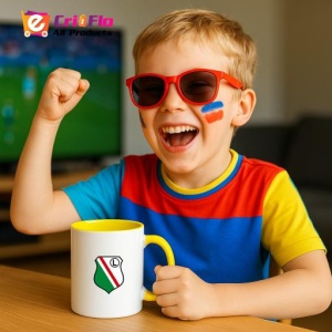Cana Legia Warsaw Polonia , cu logoul stema echipei, Cadoul Perfect - Img 31