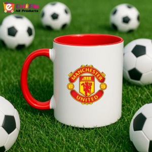 Cana Manchester United FC Anglia , cu logoul stema echipei, Cadoul Perfect - Img 46