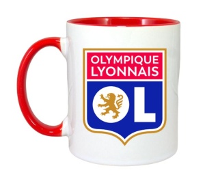 Cana Olympique Lyonnais Franta , cu logoul stema echipei, Cadoul Perfect - Img 8