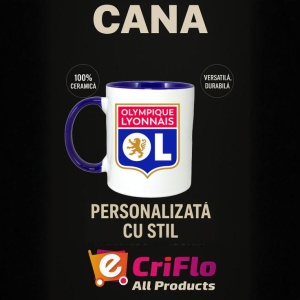 Cana Olympique Lyonnais Franta , cu logoul stema echipei, Cadoul Perfect - Img 25