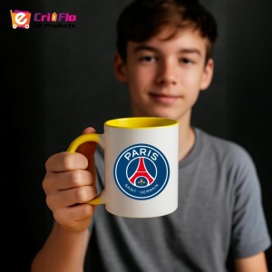 Cana Paris Saint Germain Franta , cu logoul stema echipei, Cadoul Perfect - Img 33