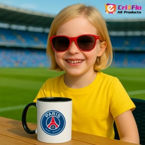 Cana Paris Saint Germain Franta , cu logoul stema echipei, Cadoul Perfect - Img 38