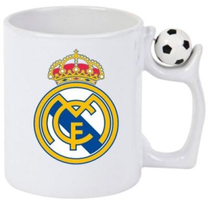 Cana Real Madrid CF Spania , cu logoul stema echipei, Cadoul Perfect
