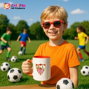 Cana Sevilla FC Spania , cu logoul stema echipei, Cadoul Perfect - Img 47