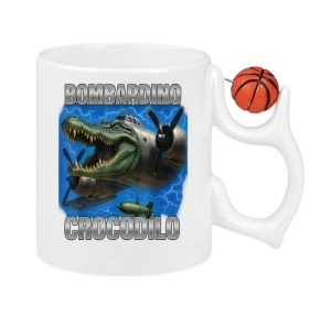 Cana Tralalero TraLaLa cu Italian Brainrot Bombardino Crocodilo Meme - Img 8