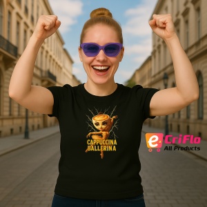 Cappuccina Ballerina Yellow ** Tricou Tralalero Tralala Copii | Dama | Barbat - Img 12
