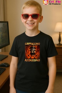 Cappuccino Assassino Ninja Red ** Tricou Tralalero Tralala Copii | Dama | Barbat - Img 5