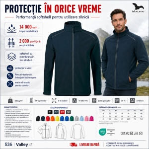 Geacă Bărbați tip Jachetă Softshell fără Glugă, Impermeabilă și Elastică – Valley 536 - Img 7