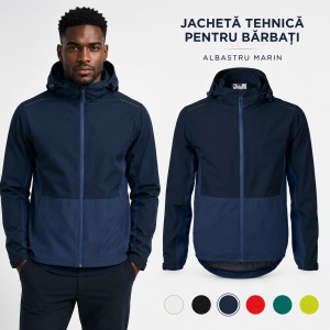 Geacă tip Jachetă Impermeabilă Bărbați cu Glugă Detașabilă, Windproof – Rainbow 538 - Img 12