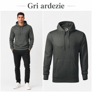 Hanorac Bărbat Malfini Cape 413, 65% Bumbac, 320 g/m², Glugă cu Șnur, Buzunar Marsupiu, 21 Nuanțe, Mărimi S–5XL - Img 17