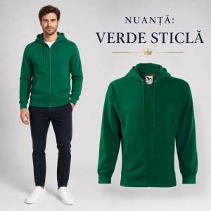 Hanorac Bărbați cu Fermoar și Glugă Malfini 410 Trendy Zipper – 300 g/m² - Img 24