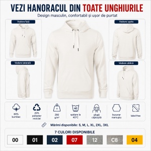 Hanorac Bărbați Malfini 840 Break – 280 g/m², 80% Bumbac, S–3XL - Img 6