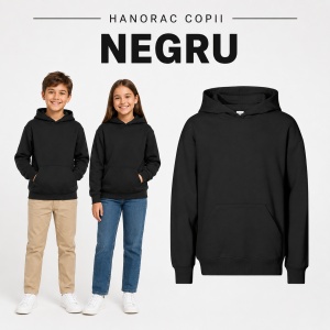 Hanorac copii Malfini 423 Chill cu glugă, buzunar marsupiu, interior pieptănat și croială lejeră - Img 18