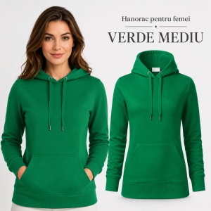 Hanorac Damă cu Glugă și Buzunar Marsupiu Malfini F14 Cape Free – 320 g/m² - Img 23