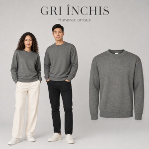 Hanorac Tip Bluză Unisex pentru Damă și Bărbați – 60% Bumbac, Interior Pieptănat, 280 g/m², S–5XL - Img 15