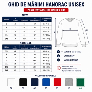 Hanorac unisex fără glugă tip bluză, pentru damă și bărbat, 260 g/m² - Img 4