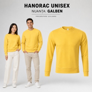 Hanorac unisex fără glugă tip bluză, pentru damă și bărbat, 260 g/m² - Img 14