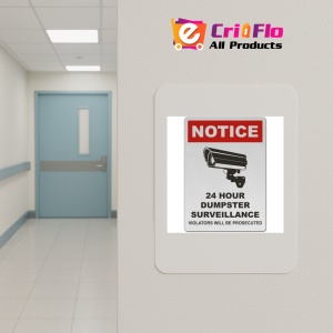 Indicator 24 Hour CCTV Surveillance Sign, Sticker autocolant - Img 4