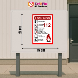 Indicator 24 ore supraveghere video, Sticker autocolant - Img 2