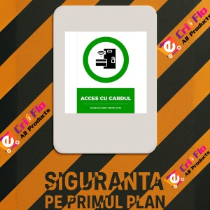Indicator Acces cu cardul scaneaza cardul pentru acces, Sticker autocolant - Img 2