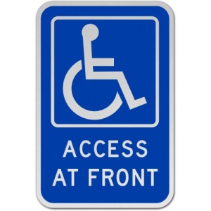 Indicator Access At Front Sign, Sticker autocolant