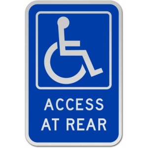 ⚠️ INDICATOARE 🛑 Indicator Access At Rear Sign, Sticker autocolant ️