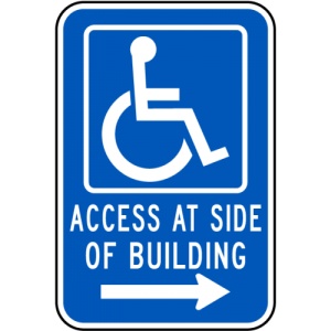 Indicator Access At Side of Building Right Arrow, Sticker autocolant
