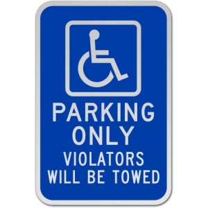 Indicator Accessible Parking Only Sign, Sticker autocolant