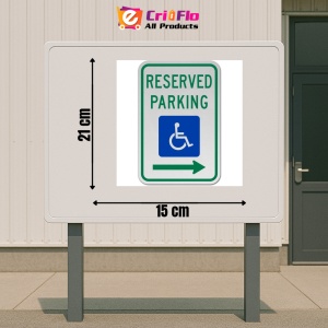 Indicator Accessible Reserved Parking Sign Right Arrow, Sticker autocolant - Img 2