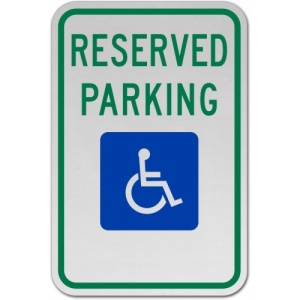 Indicator Accessible Reserved Parking Sign, Sticker autocolant