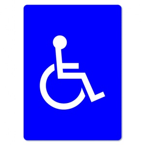 Indicator Accessible Toilet Sign Symbol Only, Sticker autocolant