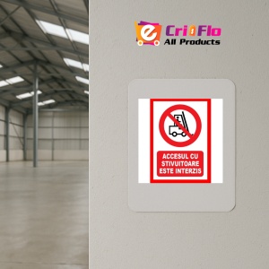 Indicator Accesul cu stivuitoare este interzis, Sticker autocolant - Img 4