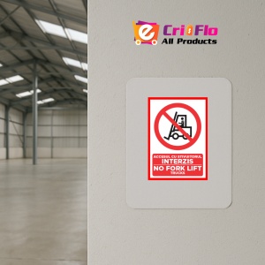 Indicator Accesul cu stivuitorul interzis no forklift trucks, Sticker autocolant - Img 4