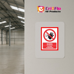 Indicator Accesul interzis access forbidden, Sticker autocolant - Img 4