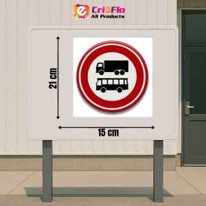 Indicator Accesul interzis autobuzelor si camioanelor, Sticker autocolant - Img 2