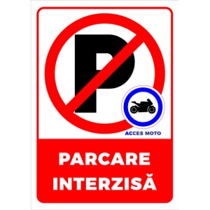 Indicator Accesul interzis autovehiculelor cu exceptia motocicletelor, Sticker autocolant