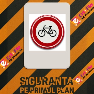 Indicator accesul interzis bicicletelor, Sticker autocolant - Img 2