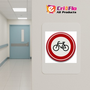 Indicator accesul interzis bicicletelor, Sticker autocolant - Img 4