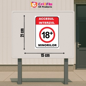 Indicator Accesul interzis minorilor, Sticker autocolant - Img 2