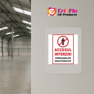Indicator Accesul interzis persoanelor neautorizate v1, Sticker autocolant - Img 4