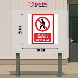Indicator Accesul interzis pietonilor, Sticker autocolant - Img 2