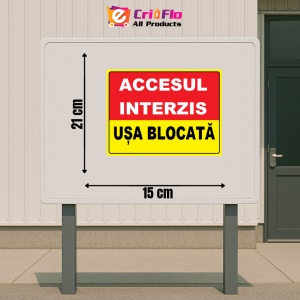 Indicator Accesul interzis usa blocata, Sticker autocolant - Img 2