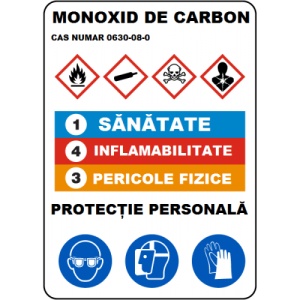 Indicator Adr pentru monoxid de carbon, Sticker autocolant