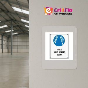 Indicator AISLE MUST BE KEPT CLEAR SIGN, Sticker autocolant - Img 4