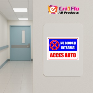Indicator Albastru cu rosu nu blocati intrarea acces auto, Sticker autocolant - Img 5