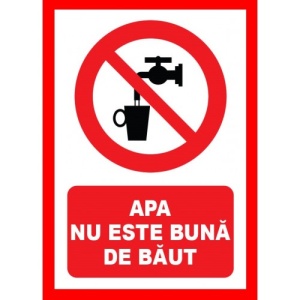 Indicator Apa nu este buna de baut, Sticker autocolant